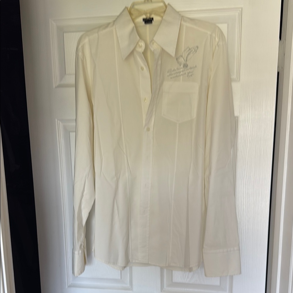 Energie Cream Casual Button Down Shirt